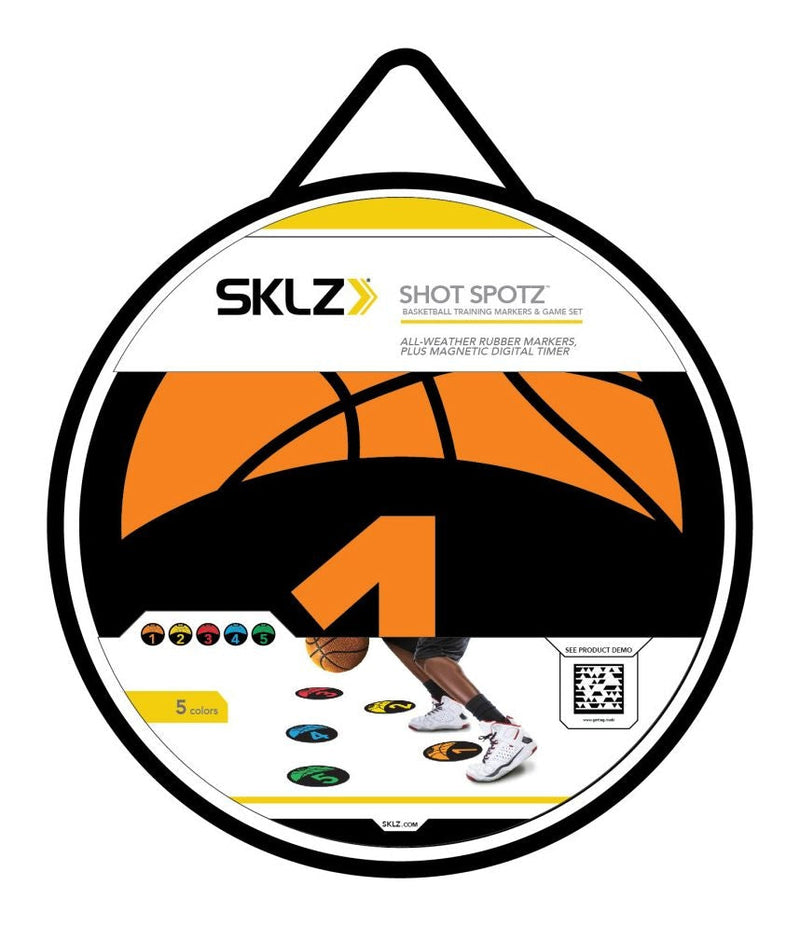 Shot Spotz Indoor/Outdoor Numbered Basketball Training Markers with Digital Timer W3730