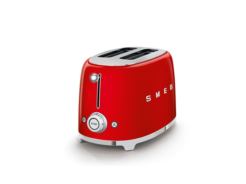 50's Retro Style Wide Slot Pop Up Electric Toaster with 6 Settings, 2-Slice, Red P8172