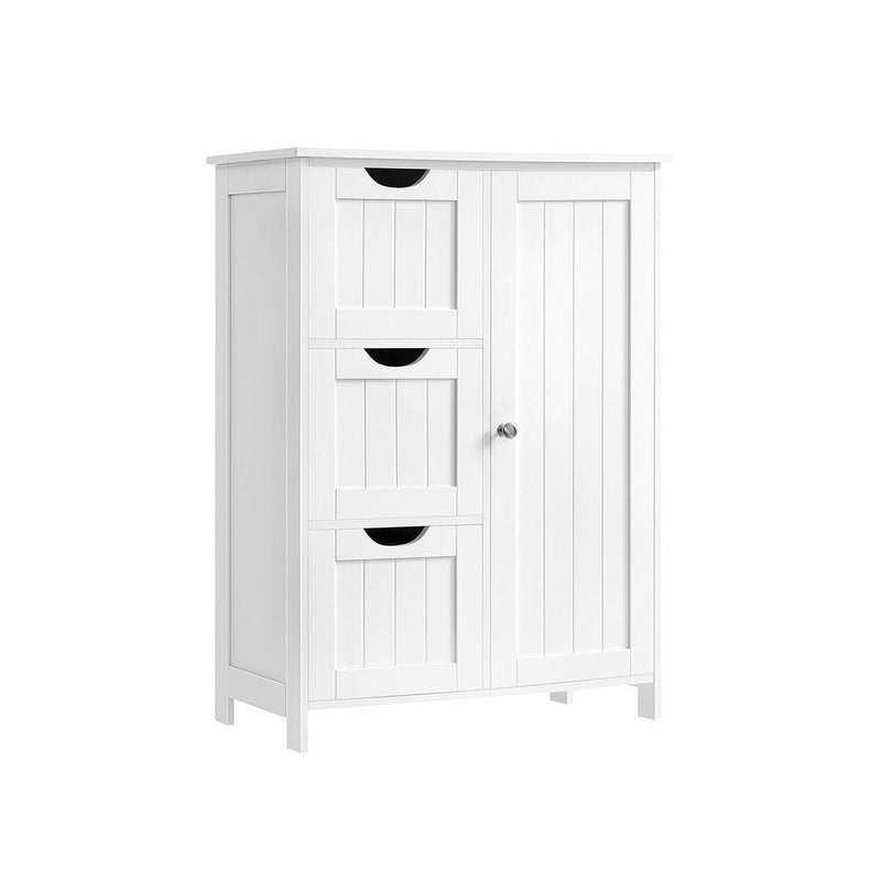 3-Drawer White Home Cabinet with Adjustable Dividers I3753