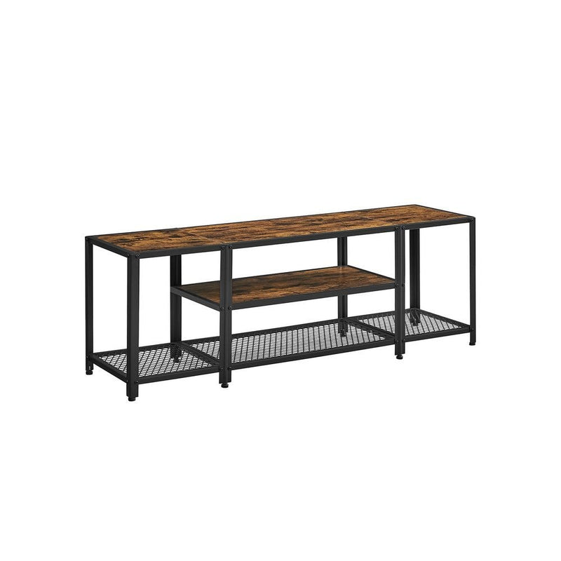 Home 3-Tier Industrial Rustic Brown TV Stand B1131