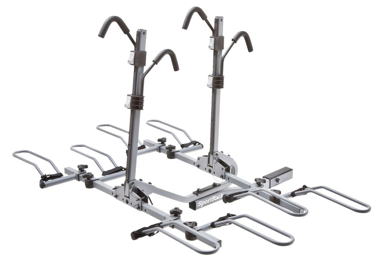 SR2902LR Crest Deluxe 4-Bike Lock & Tilt Platform Hitch Mount Bike Rack, Fits 2-in Receiver, Granite Grey T5215