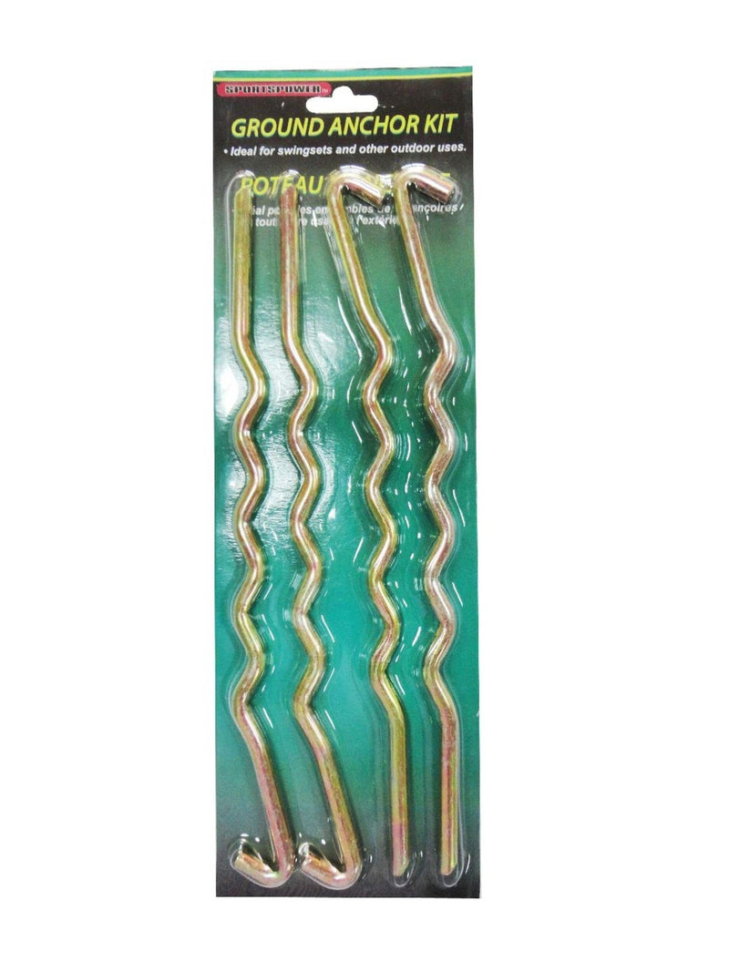 Outdoor Heavy Duty Steel Swing Set Anchors, 4-pk Z8595