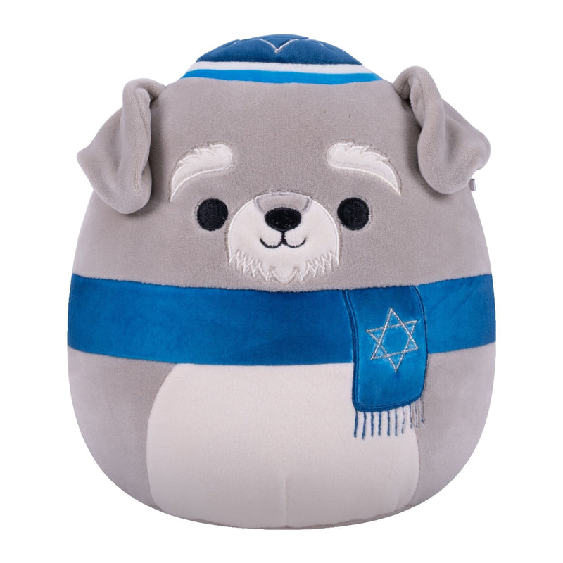 Grey Schnauzer Plush Toy, 8-in, Ages 3+, for Hanukkah H7522
