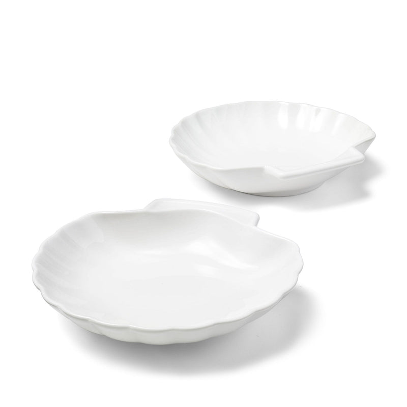 Gourmet Bistro Shell Dishes, 2 Piece, White M6133