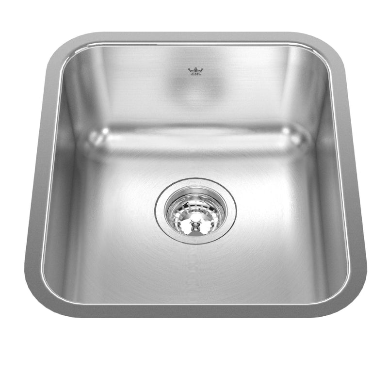 Single Stainless Steel Sink, 15.75x17.75-in W0022