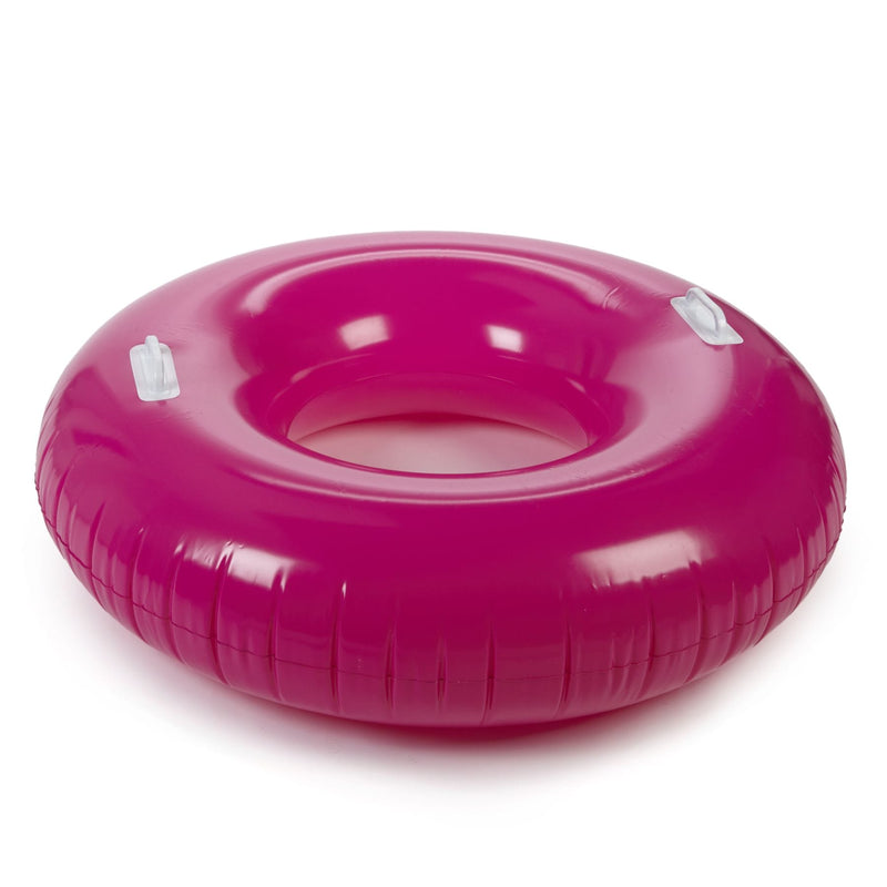 Inflatable Round Pool Swim Tube, 40 x 10-in, Assorted Colours B4148