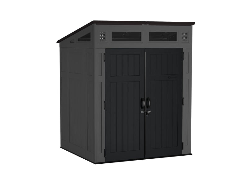 Modernist 6x5-ft Peppercorn/Black Storage Shed B1310