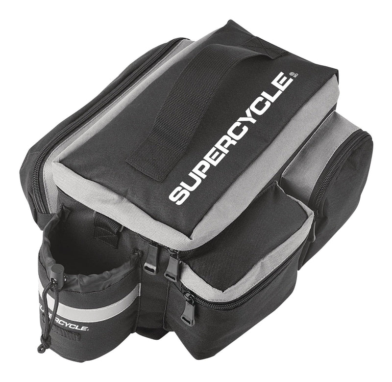 Rack Top Bike Bag withAluminum Foil & Reflective Strip, 8L, Black D4944