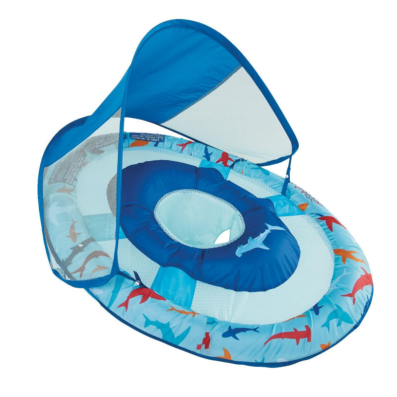 Sun Canopy Inflatable Baby Spring Float for Kids 9-24 Months, Shark Design J1315