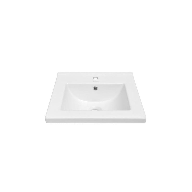 Ceramic Square Vanity Sink Top, 18-in W0677