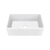Delice Ceramic Farmhouse Kitchen Sink with Apron, 30-in x 18-in