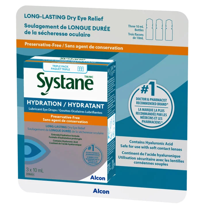 Systane Hydration Eye Drops, 3 x 10 mL G0040