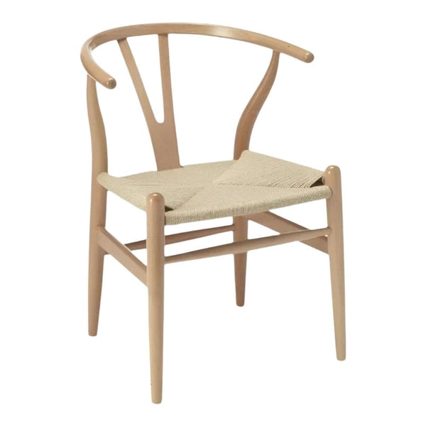Wishbone Wood Dining Chair with Woven Seat, Natural C2414