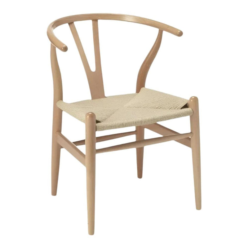 Wishbone Wood Dining Chair with Woven Seat, Natural C2414