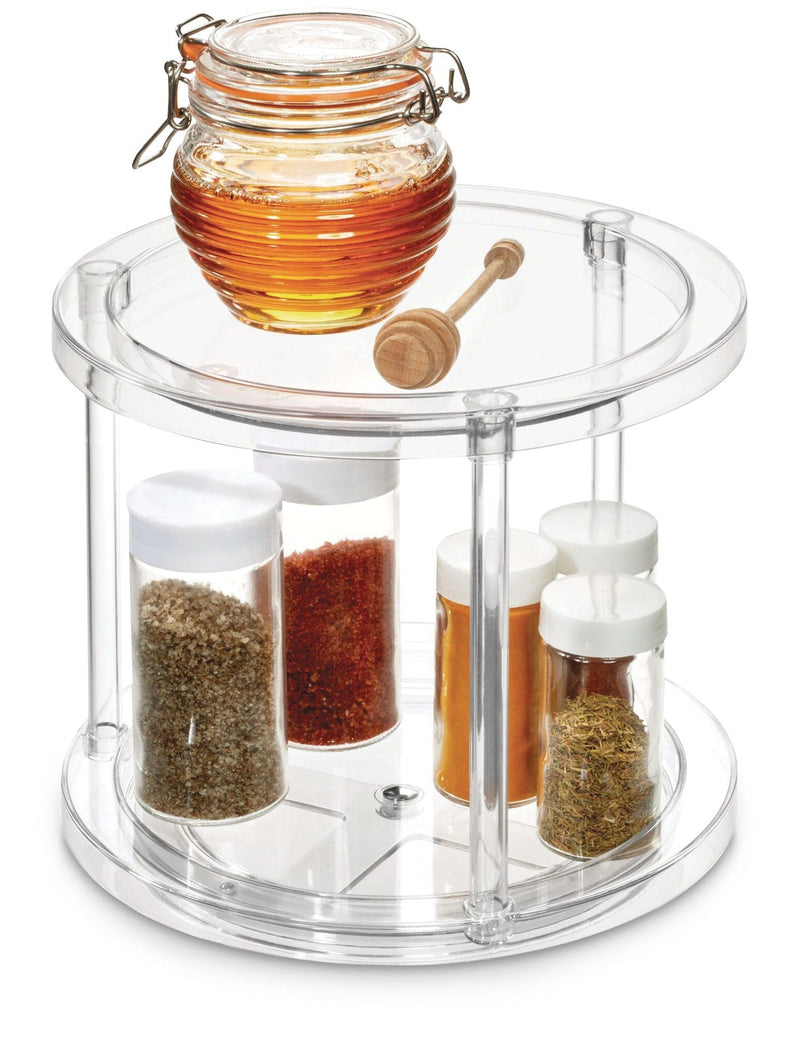 Clear 2-Tier Rotating Turntable Organizer H4321