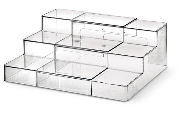 Clear 3-Tier Expandable Organizing Storage Shelf W9858