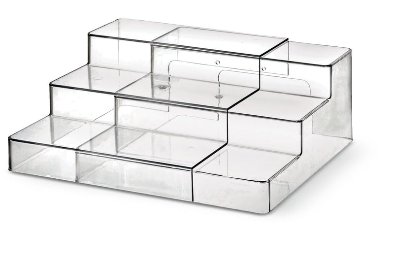 Clear 3-Tier Expandable Organizing Storage Shelf W9858