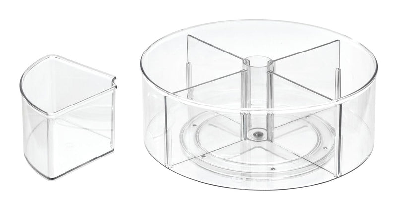 Clear Divided Rotating Turntable Organizer J1226
