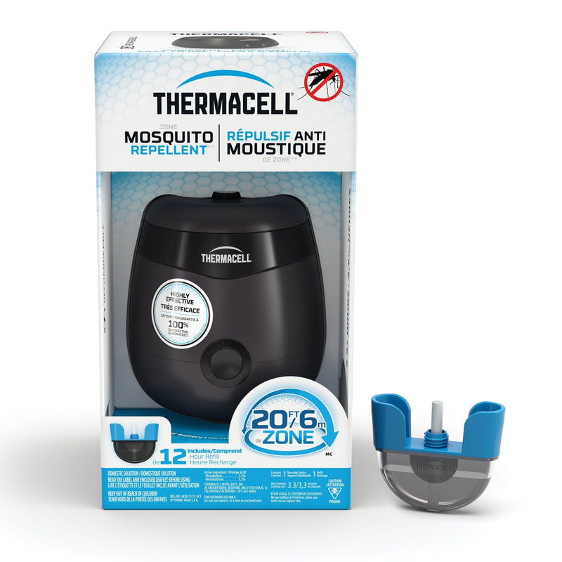 E-ZoneGuard Patio Rechargeable Mosquito Repeller with 12-Hr Refill and 5.5-Hr Battery, Charcoal G8125