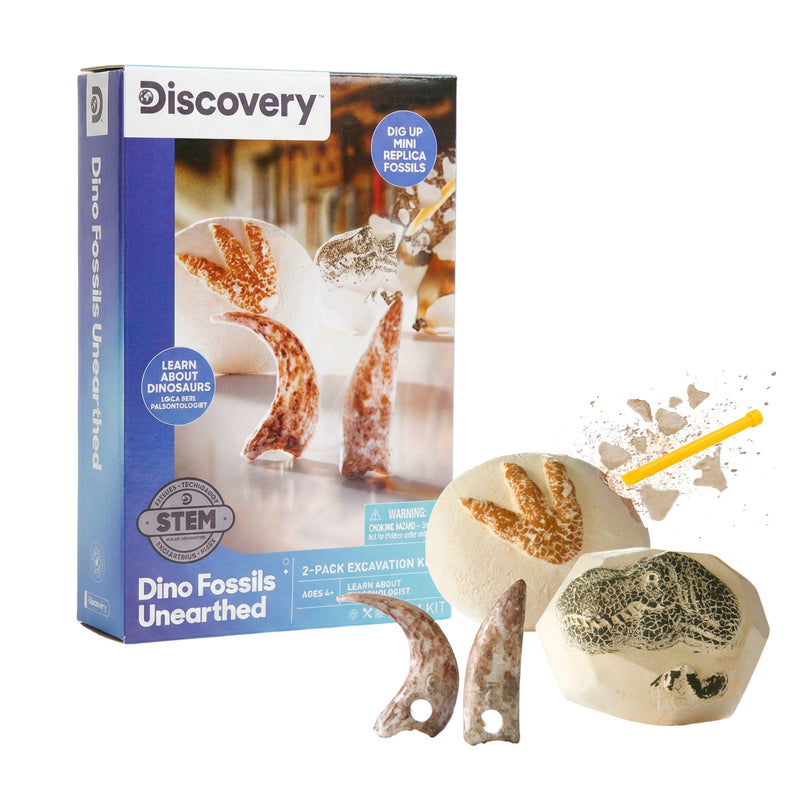Toy Excavation Kit Mini Unearthed Dino Fossils 2pc U5928
