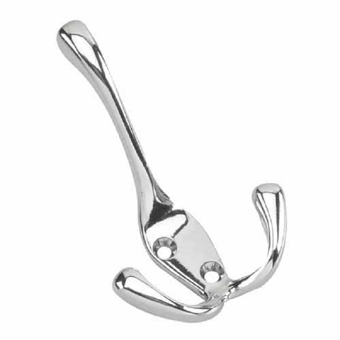 Tri-hook, 4", Chrome, 3pk Q3789