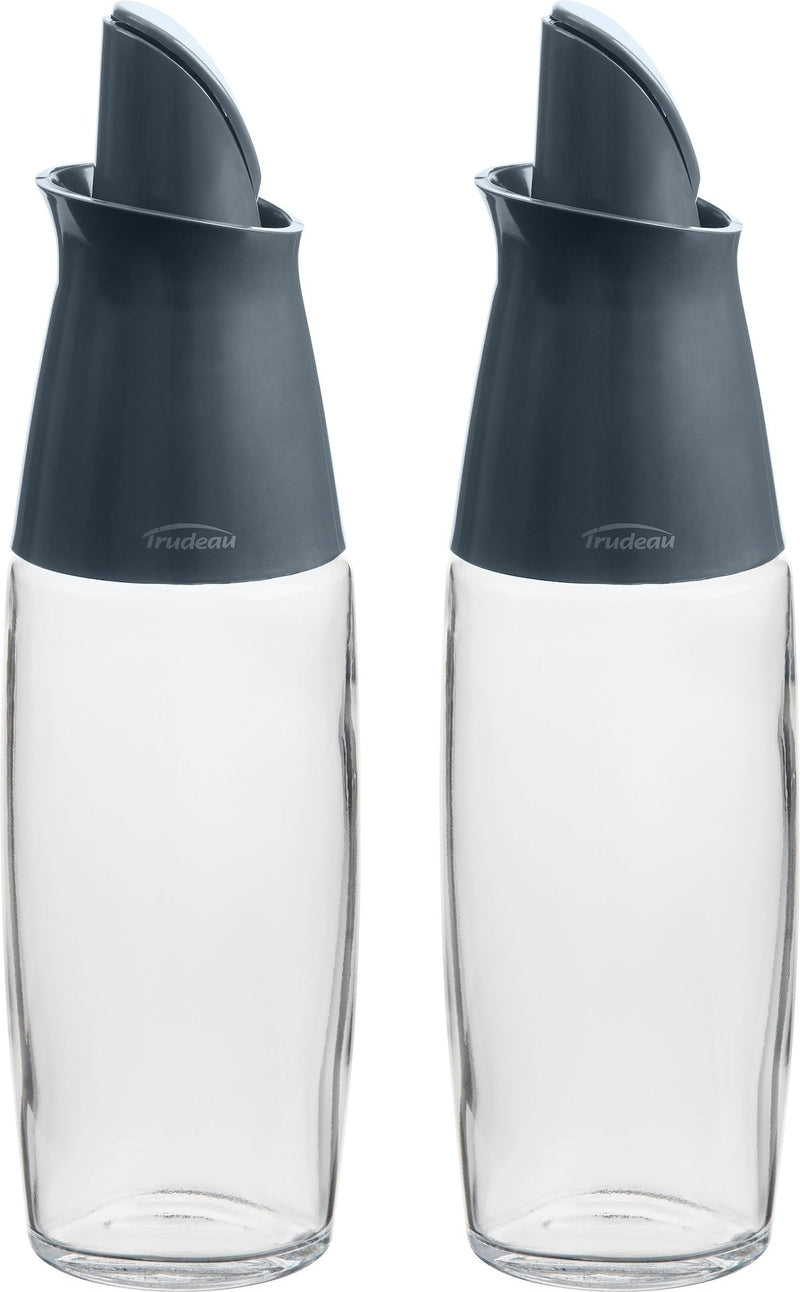 Glass Automatic Oil Bottle Dispenser Set, 2-pc, Clear X1978
