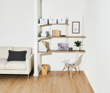 Floating Wall Shelf Board, Oak Sonoma Finish, 12 x 24-in