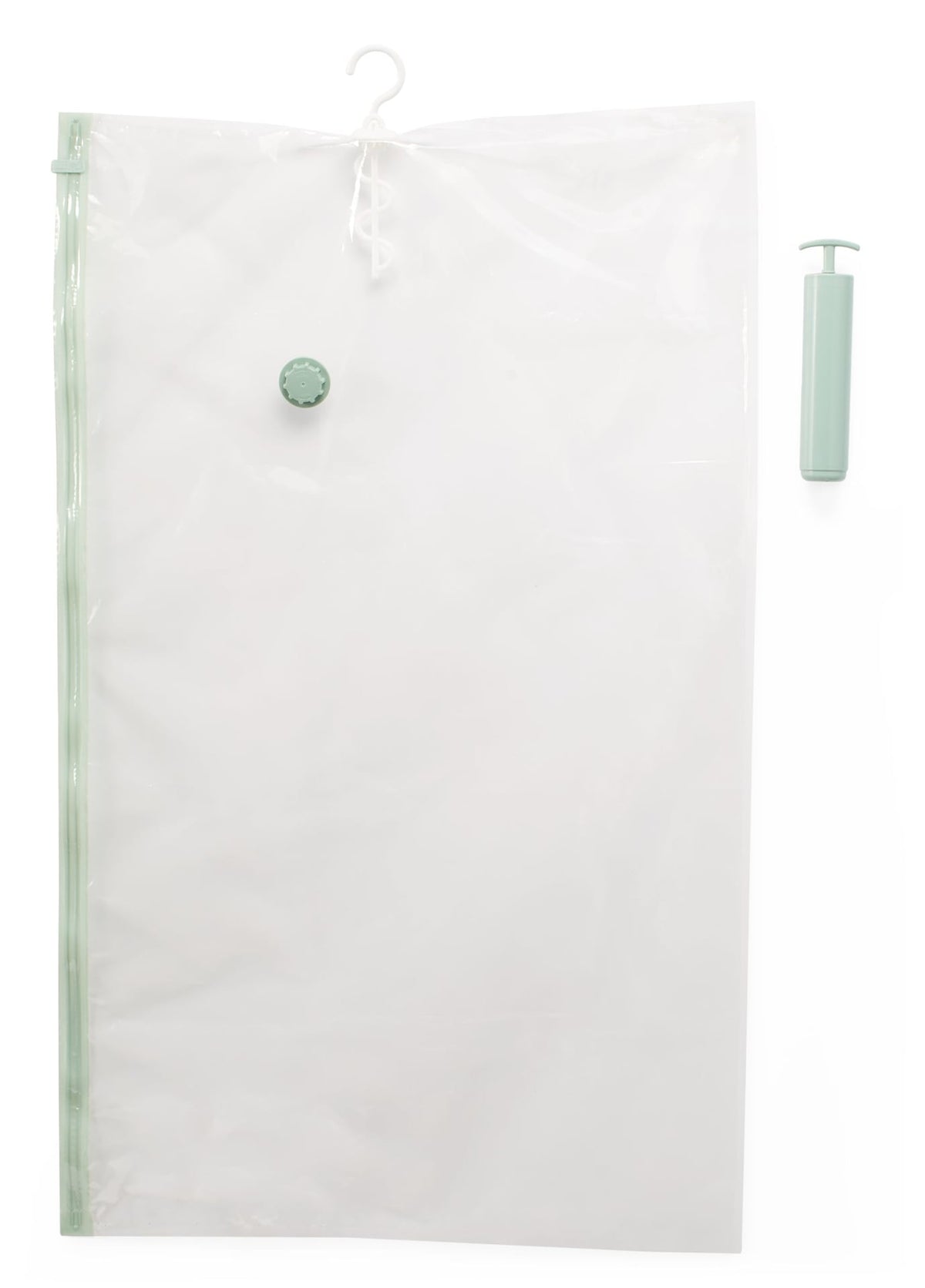 Hanging Reusable Vacuum Storage Seal Bag with Pump, 4-pk