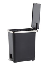Slim Black Resin Garbage Can, 15-L