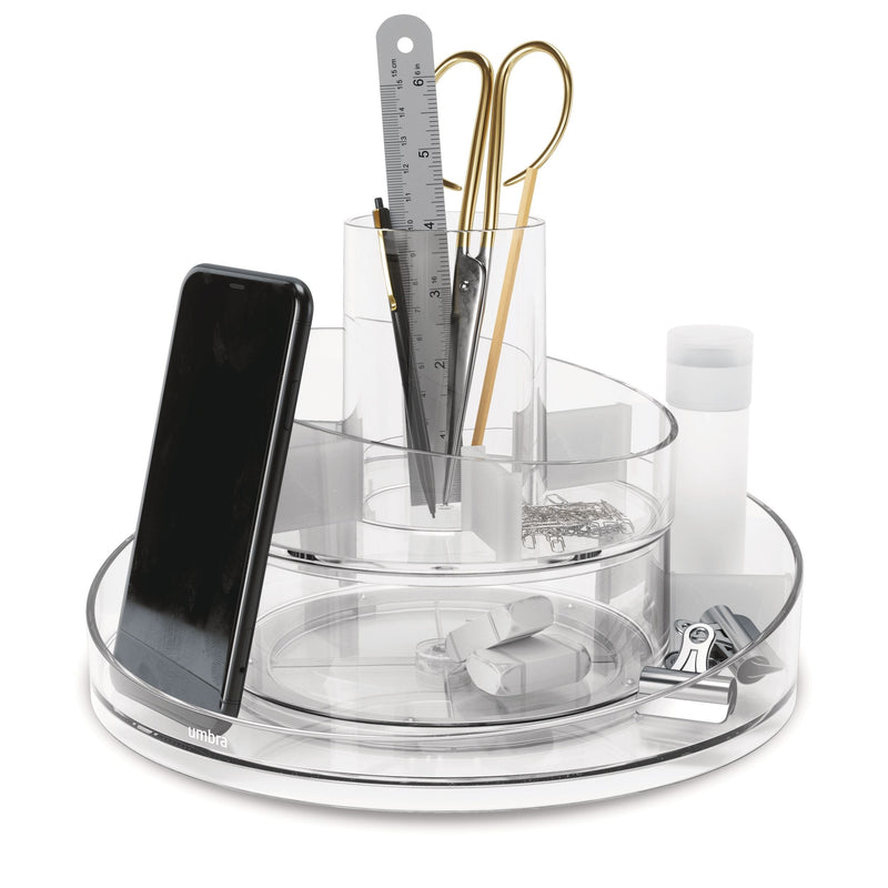 Cascada Acrylic Spinning Turntable Cosmetic Vanity Organizer, Clear H1226