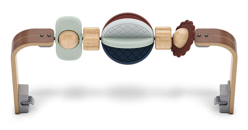 Mira Bouncer Wonder Wheel Toy Bar, Walnut Wood I5223