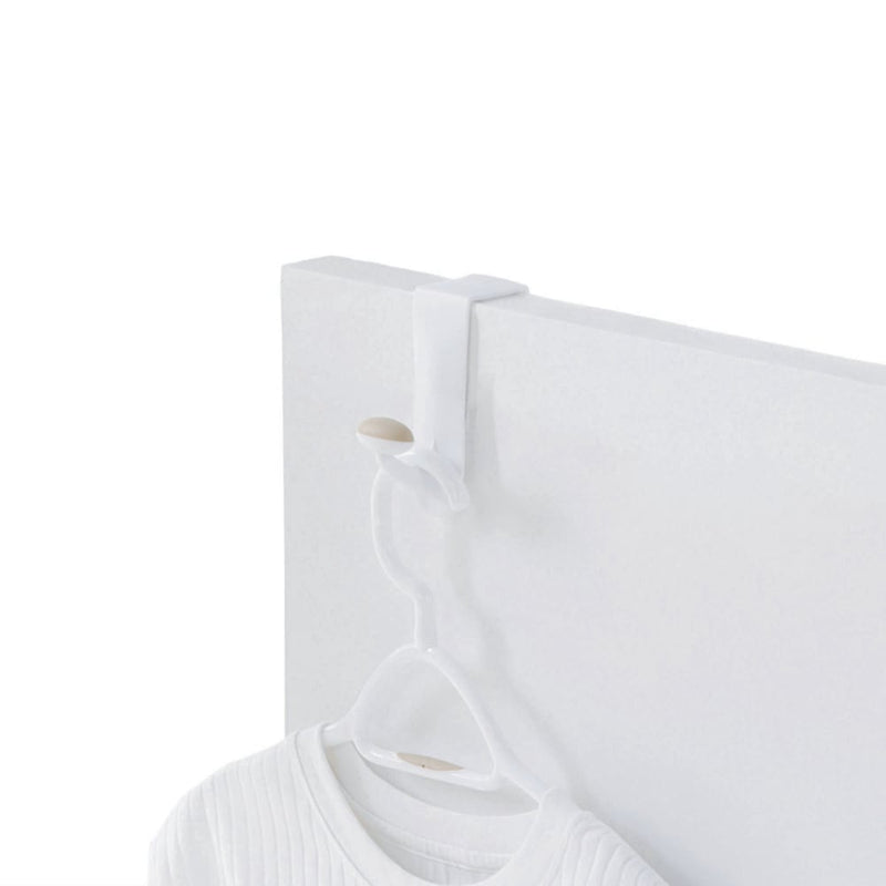 Plastic Single Over the Door Hook, White, 7.5-in B6049