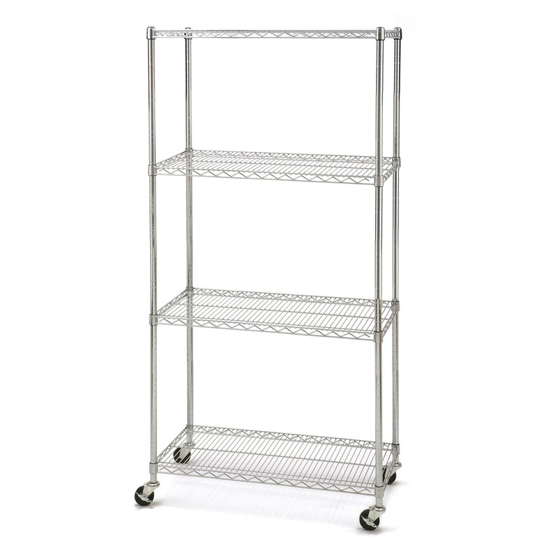 4-Tier NSF Shelving, 36-in x 18-in x 72-in, Chrome C6720