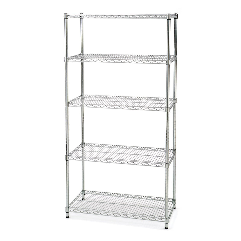5-Tier NSF Shelving, 36-in x 18-in x 72-in, Zinc D9703