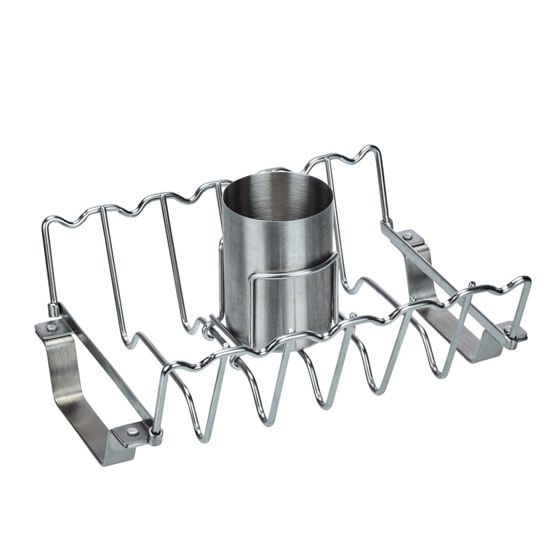 Stainless Steel Chicken Roaster & Rib Rack for Grilling/Roasting, 11-in R7535