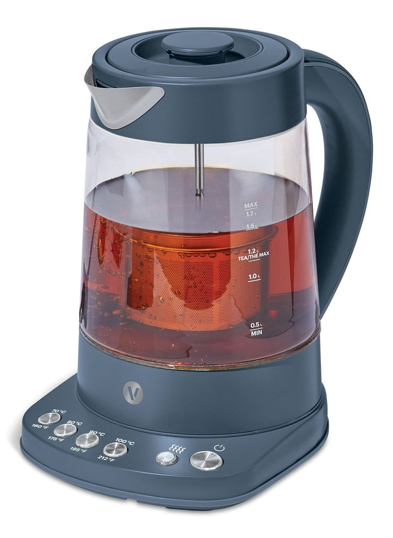 Colour Series Electric Variable Temperature Steeping Kettle, Bluefin, 1.7-L X2636