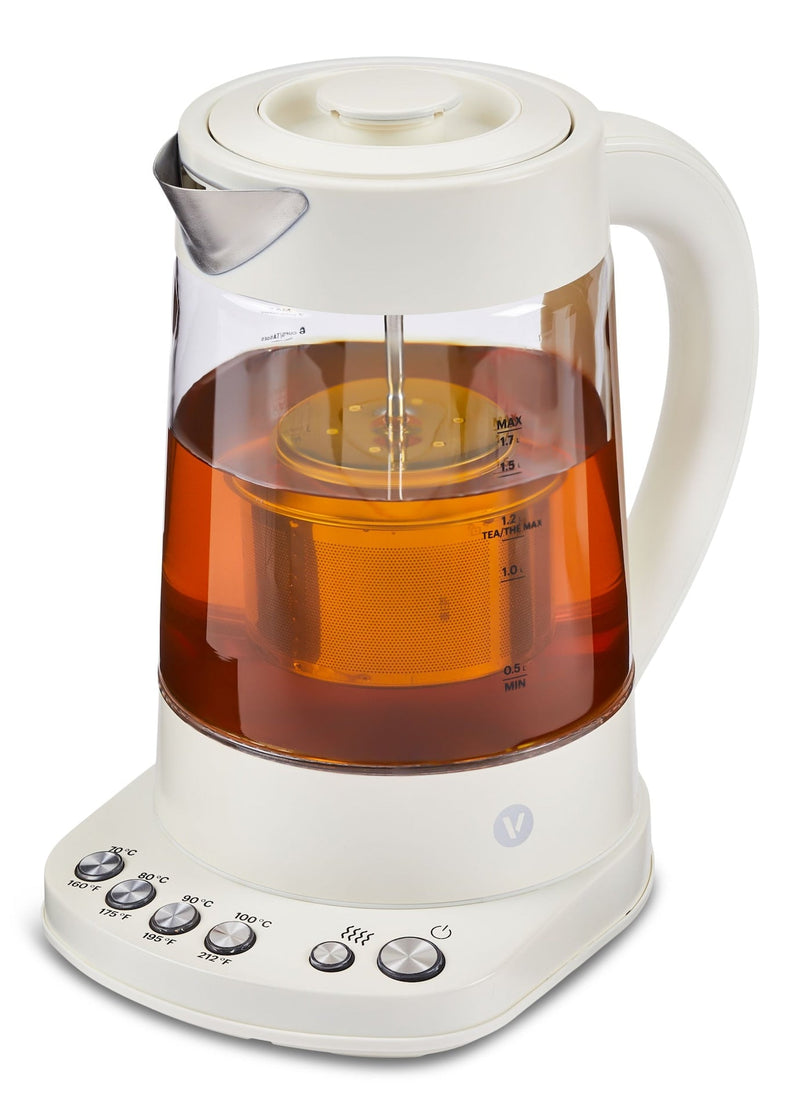 Colour Series Electric Variable Temperature Steeping Kettle, Shortbread, 1.7-L M3189
