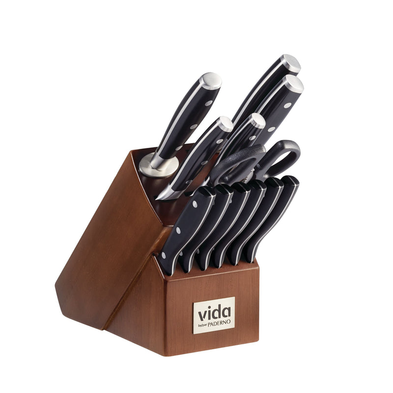 Japanese Steel Knife Block Set, Ergonomic Grip, 14-pc G7728