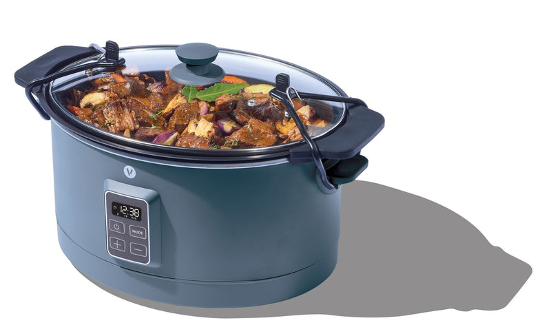 Slow Cooker with Digital Control Panel, Bluefin, 6-qt E8012