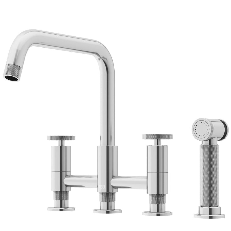 Cass 2-Handle Bridge Kitchen Faucet K8037