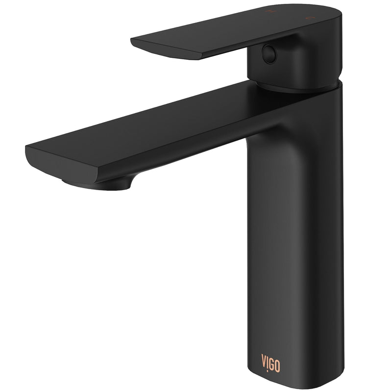 Davidson Single Handle Single Hole Bathroom Sink Faucet, WaterSense Certified, Matte Black H3469