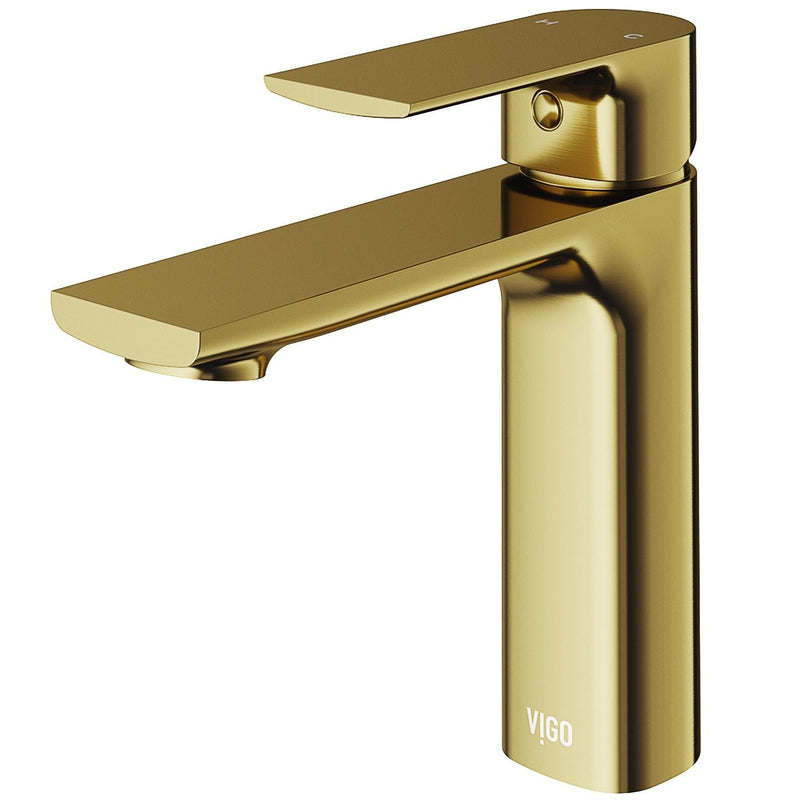 Davidson Single Handle Single Hole Bathroom Sink Faucet, WaterSense Certified, Matte Gold B9003