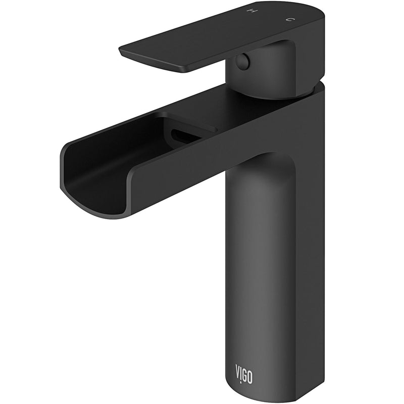 Ileana Single Handle Single Hole Bathroom Sink Faucet, WaterSense Certified, Matte Black U6227
