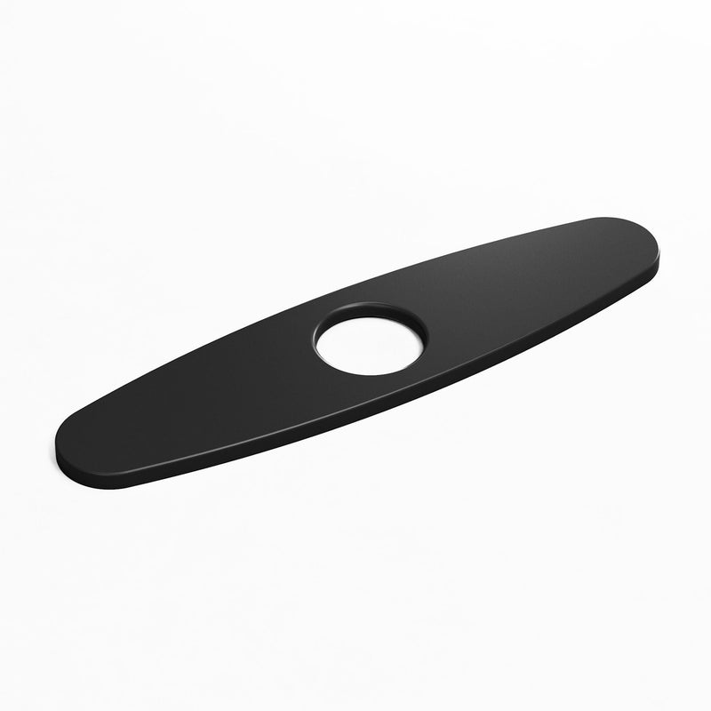Kitchen Sink Faucet Hole Cover Deck Plate For 1 or 3 Hole, Matte Black, 10-in D4947