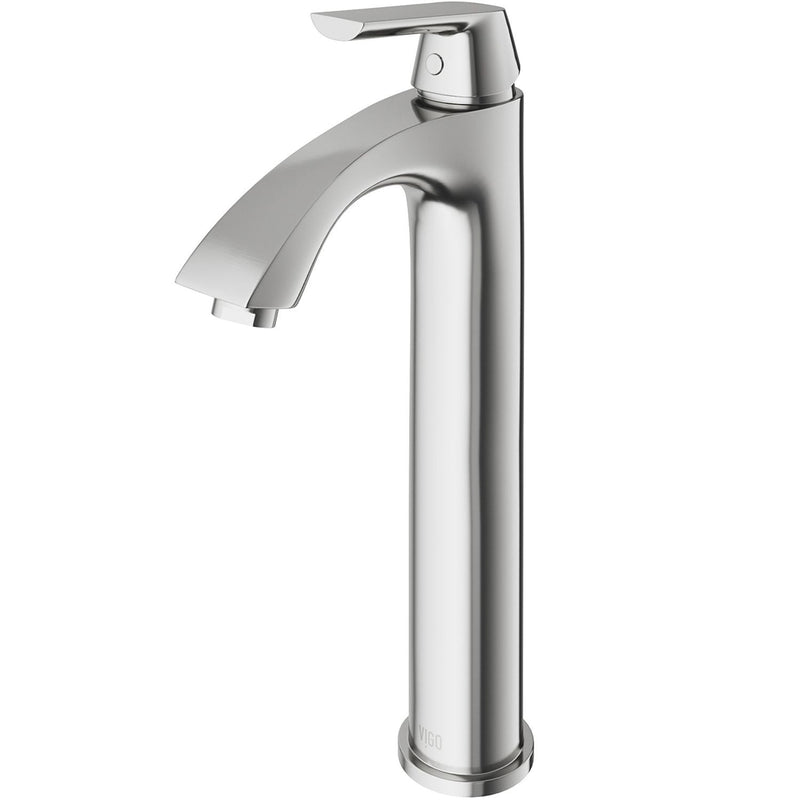 Linus Single Handle Vessel Sink Bathroom Faucet, Brushed Nickel R5909