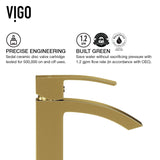 Magnolia White Bathroom Sink/Basin Set with Matte Gold Duris Faucet and Rectangular Composite Vessel