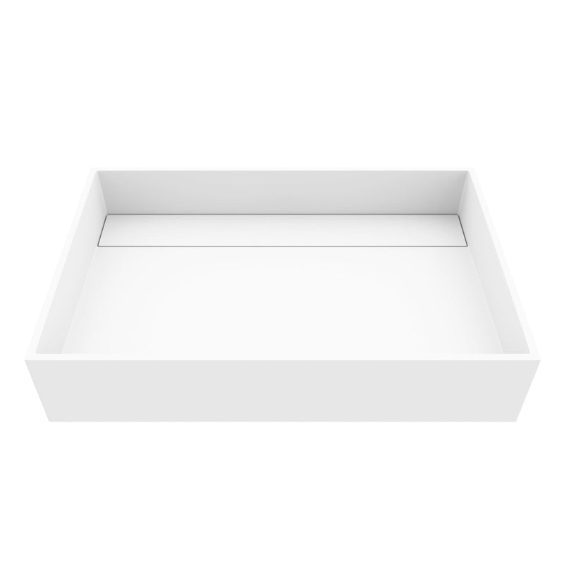 Montauk 23x15-in Deep White Bathroom Sink/Basin with Rectangular Vessel T3480