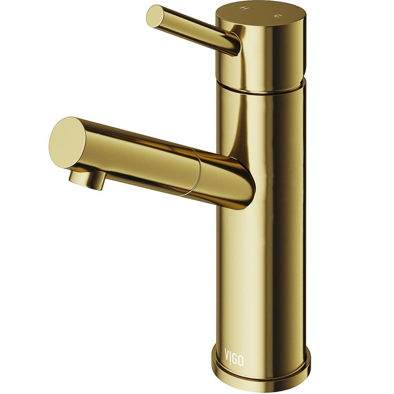 Single Handle Single Hole Bathroom Sink Faucet, WaterSense Certified, Matte Gold R3747