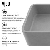Palazzo Gothic 24x11-in Deep Grey Bathroom Sink/Basin with Rectangular Vessel