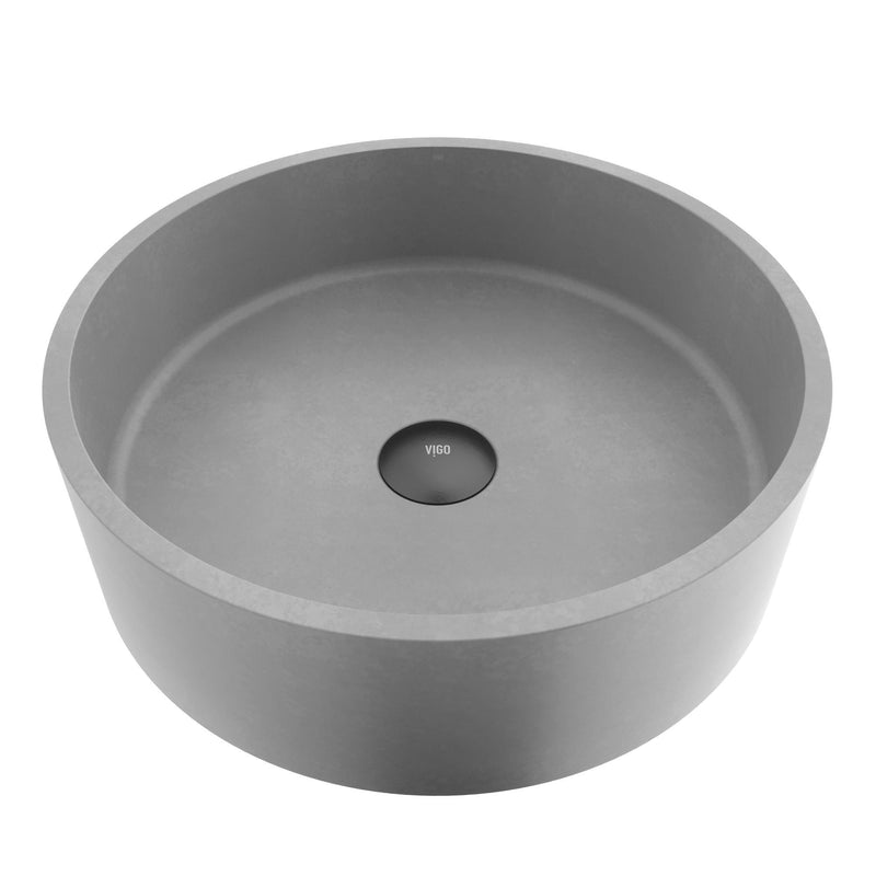 Palermo Gothic 15x15-in Deep Grey Bathroom Sink/Basin with Round Vessel W2998